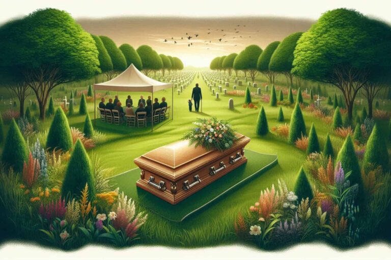 Graveside Committal at a Green Cemetery