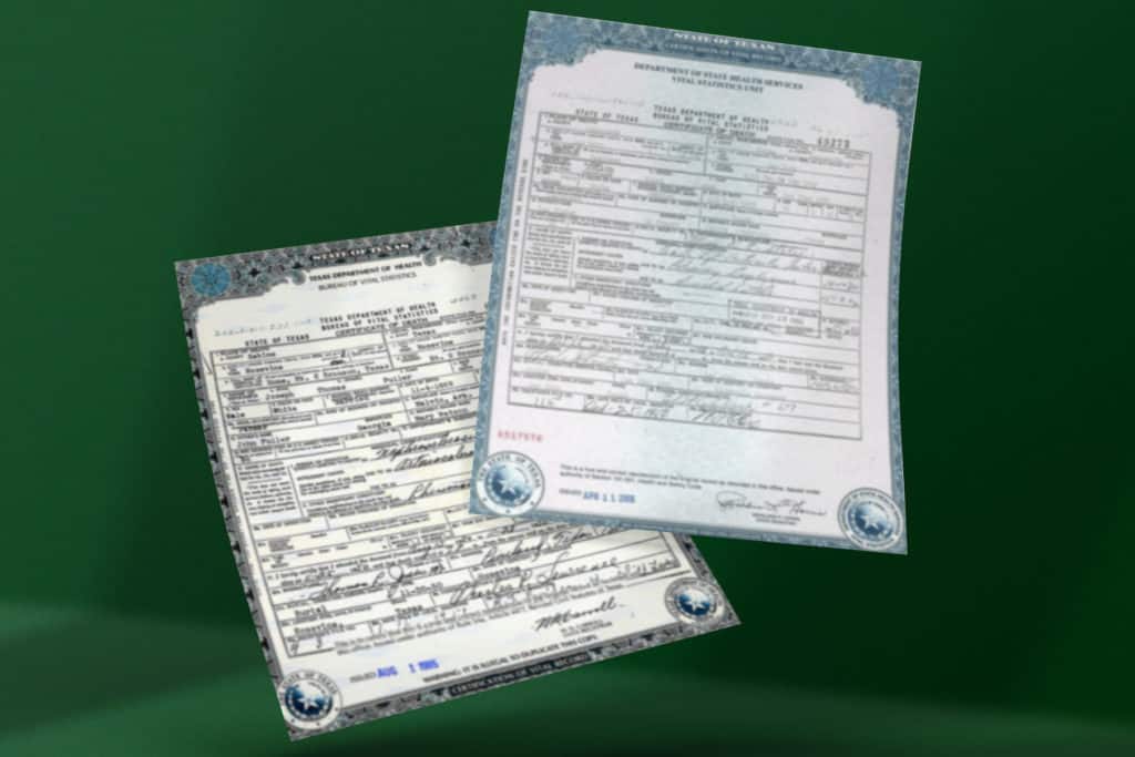 Texas Death Certificates
